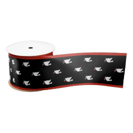 Christmas Dove Ribbon Satijnen Lint
