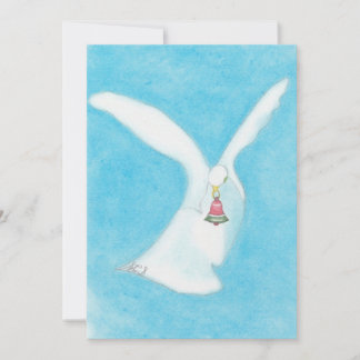 Christmas Dove with Bell Feestdagenkaart