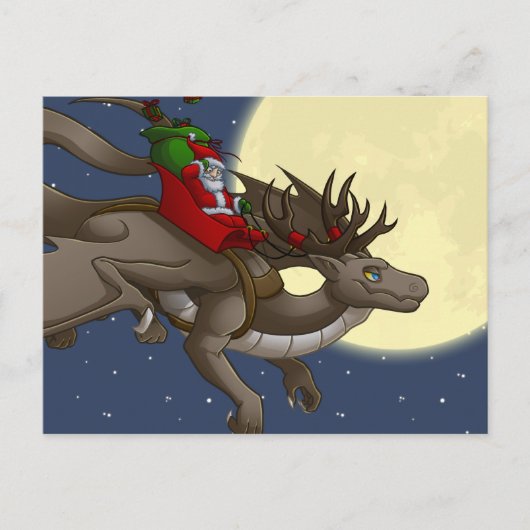 Christmas Dragon Briefkaart (Voorkant)