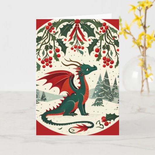 Christmas Dragon                                   Kaart (Gele Bloem)