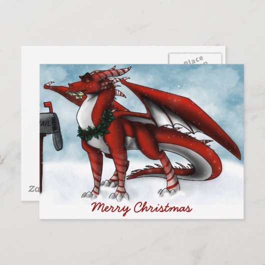 Christmas Dragon Kaart (Voorkant / Achterkant)