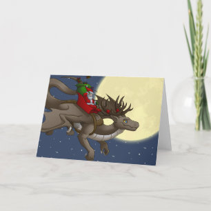 Christmas Dragon Wenskaart Feestdagen Kaart