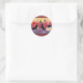 Christmas Dreaming Black Lab Ronde Sticker (Tas)
