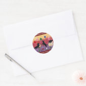 Christmas Dreaming Black Lab Ronde Sticker (Envelop)