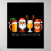 Christmas Drinking Merry Christmas Santa Beer  Poster (Voorkant)