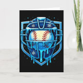 Christmas Drip Baseball Catcher Mask Ice Cream Dri Kaart (Voorkant)