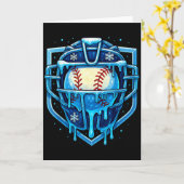 Christmas Drip Baseball Catcher Mask Ice Cream Dri Kaart (Gele Bloem)