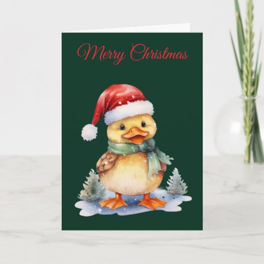 Christmas Duck Feestdagen Kaart (Voorkant)
