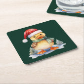 Christmas Duck Kartonnen Onderzetters (Schuin)