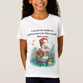 Christmas Duck maakt dit jaar een verschil T-shirt (Voorkant)
