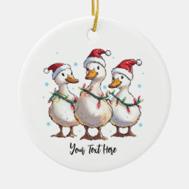 Christmas Ducks Ornament - Grappig Boerderij Anima