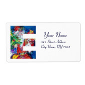 CHRISTMAS E BRIEF / SANTA MET CHRISTMAS TREE ETIKET (Voorkant)