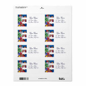 CHRISTMAS E BRIEF / SANTA MET CHRISTMAS TREE ETIKET (Full Sheet)