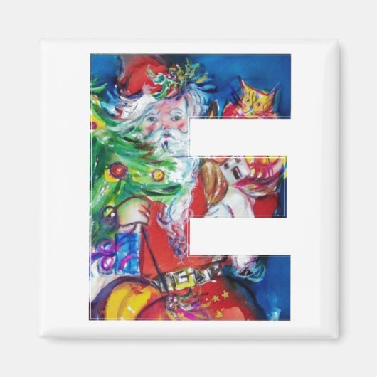 CHRISTMAS E BRIEF / SANTA MET CHRISTMAS TREE MAGNEET (Voorkant)