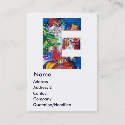 CHRISTMAS E BRIEF / SANTA MET CHRISTMAS TREE VISITEKAARTJE (Voorkant)