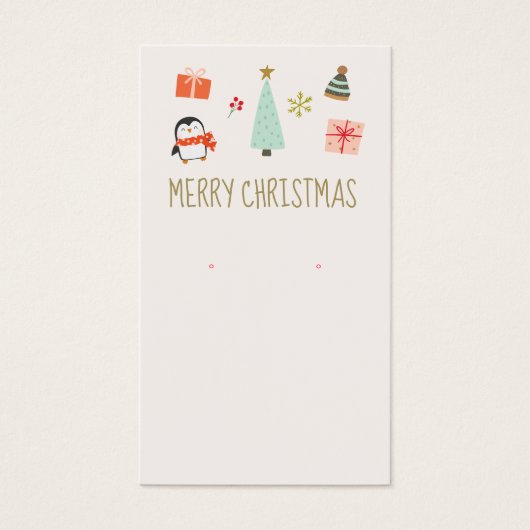 Christmas Earring Logo Display Kaart (Voorkant)