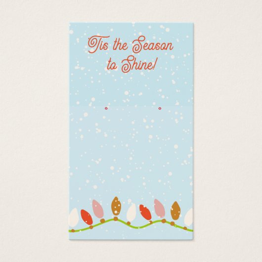 Christmas Earring Logo Display Kaart (Voorkant)