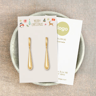 Christmas Earring Logo Display Kaart