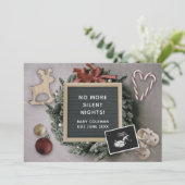 Christmas Editable Baby Sonogram Zwangerschap Aank Aankondiging (Staand voorkant)