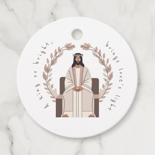 Christmas | Een koning zo helder | Jezus | Neutral Bedankjes Labels (Voorkant)