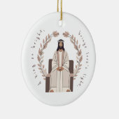 Christmas | Een koning zo helder | Jezus | Neutral Keramisch Ornament (Rechts)