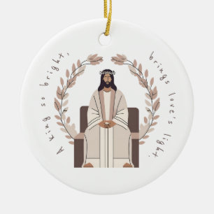 Christmas Een koning zo helder Jezus Neutral Keramisch Ornament