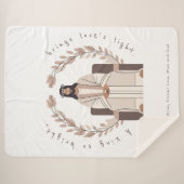 Christmas | Een koning zo helder | Jezus | Neutral Sherpa Deken (Voorkant (horizontaal))