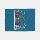 Christmas Electric Guitars Metalhead Guitarist Xma Fleece Deken (Voorkant (Horizontaal))