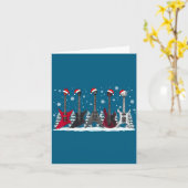 Christmas Electric Guitars Metalhead Guitarist Xma Kaart (Gele Bloem)