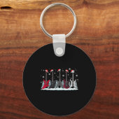 Christmas Electric Guitars Metalhead Guitarist Xma Sleutelhanger (Voorkant)