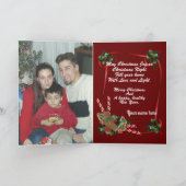 Christmas elegance card gold and red Victorian Feestdagen Kaart (Binnen)