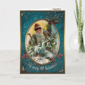 Christmas Elegance Kaart - Oude Kerstman. (Voorkant)