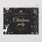 Christmas Elegant Business Corporate Holiday Party Uitnodiging Briefkaart (Voorkant)