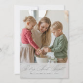 Christmas Elegant Script Baking Spirits Bright  Feestdagenkaart (Voorkant)