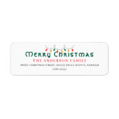 Christmas Elegant Simple Return Address Etiket (Voorkant)