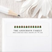 Christmas Elegant Simple Return Address Etiket (Insitu)