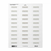 Christmas Elegant Simple Return Address Etiket (Full Sheet)