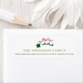 Christmas Elegant Simple Return Address Etiket (Insitu)