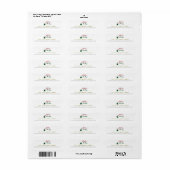 Christmas Elegant Simple Return Address Etiket (Full Sheet)