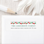 Christmas Elegant Simple Return Address Etiket (Insitu)