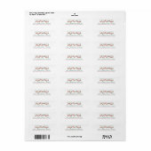Christmas Elegant Simple Return Address Etiket (Full Sheet)