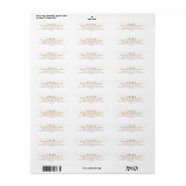 Christmas Elegant Simple Return Address Etiket (Full Sheet)