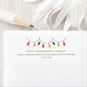 Christmas Elegant Simple Return Address Etiket (Insitu)