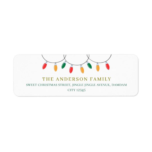 Christmas Elegant Simple Return Address Etiket (Voorkant)