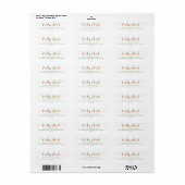 Christmas Elegant Simple Return Address Etiket (Full Sheet)