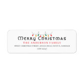 Christmas Elegant Simple Return Address Etiket (Voorkant)