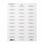 Christmas Elegant Simple Return Address Etiket (Full Sheet)