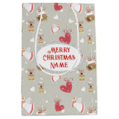 Christmas Elements Angels Birdies Medium Cadeauzakje (Voorkant)
