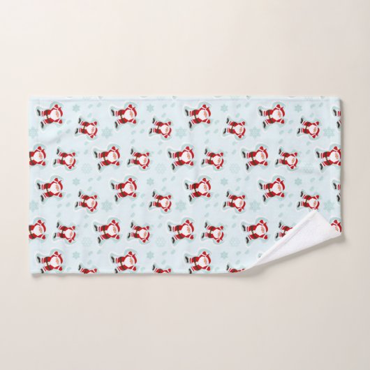 Christmas Elements Santa Claus Bad Handdoek (Handdoek)