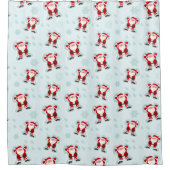 Christmas Elements Santa Claus Douchegordijn (Voorkant)